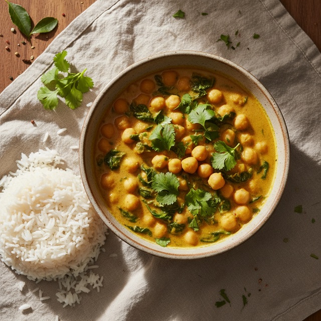 Curry de garbanzos revitalizante