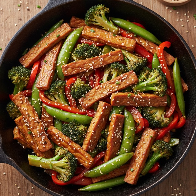 Salteado de tempeh